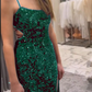 Lange Abendkleider Meerjungfrau Pailletten Ballkleid mit Schimmer fg6711