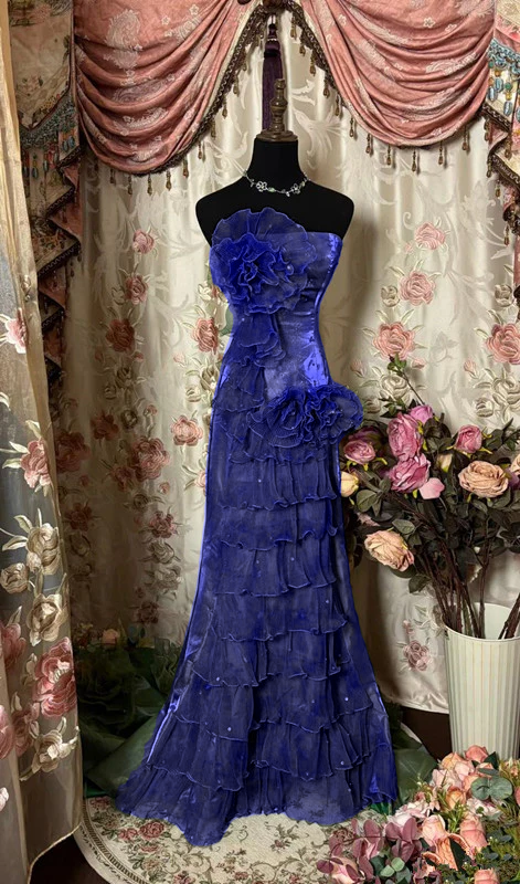 Robe de bal longue bustier verte, robe de soirée longue fg7146