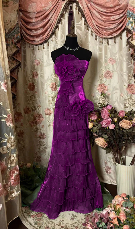 Robe de bal longue bustier verte, robe de soirée longue fg7146