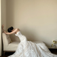 Luxury Women's Elegant Wedding Dresses Lace Side Split Sexy Princess Bridal Gown       fg7317