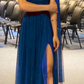 Burgundy Shinny Tulle Prom Dress, Elegant Evening Party Dress     fg7328