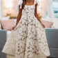A-Linie weißes Ballkleid, Abendpartykleid für Frauen fg7445