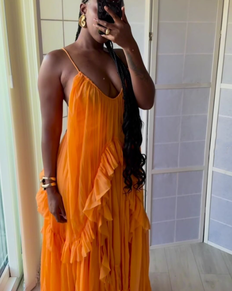 Sexy Orange Dress Long Evening Party Gowns   fg7448