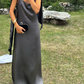 Dark Gray Long Party Prom Dresses Formal Evening Dress fg7580