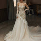 Robe de mariée longue sirène sexy, tenue de soirée fg7702