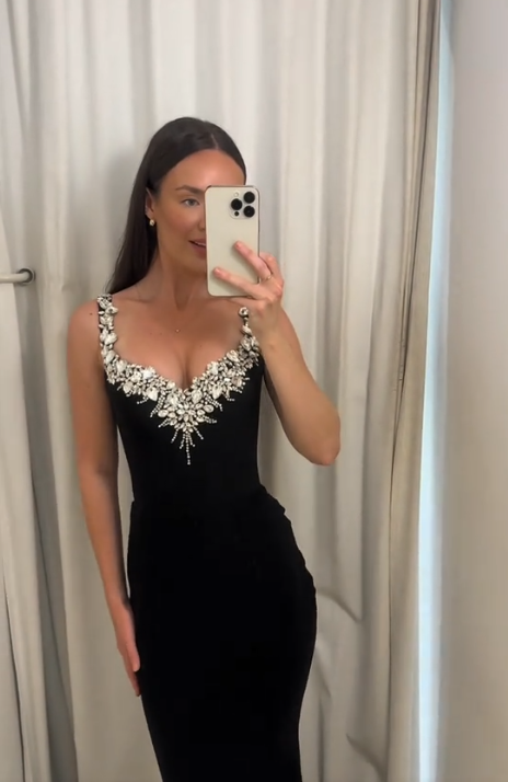 Black Mermaid Sexy Long Formal Dress Evening Party Dresses  fg7763