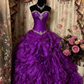 A-Linie trägerloses Vintage-Ballkleid langes Abendkleid fg8042