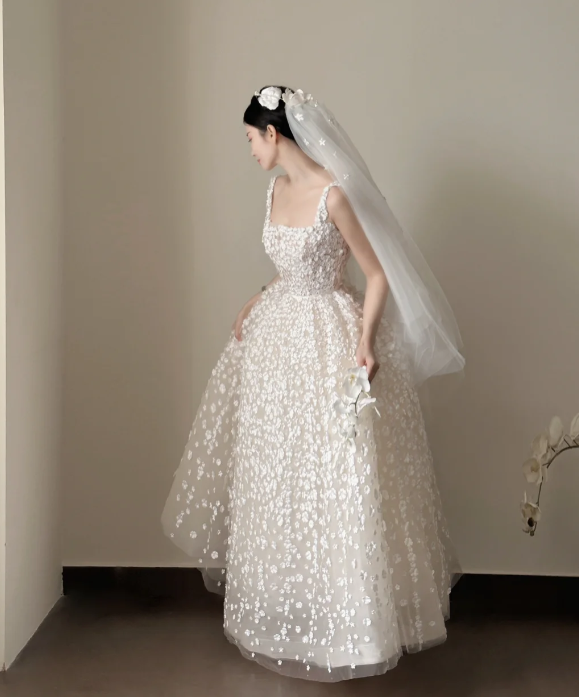 Robe de bal trapèze à fleurs, jolie tenue de soirée pour 16e anniversaire, fg8212