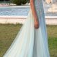 V Neck Tulle Beaded Prom Dress Classy Evening Dress Birthday Gown fg8386