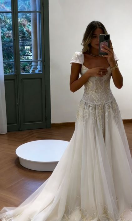 V Neck Tulle Beaded Prom Dress Classy Evening Dress Birthday Gown fg8386