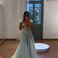 V Neck Tulle Beaded Prom Dress Classy Evening Dress Birthday Gown fg8386