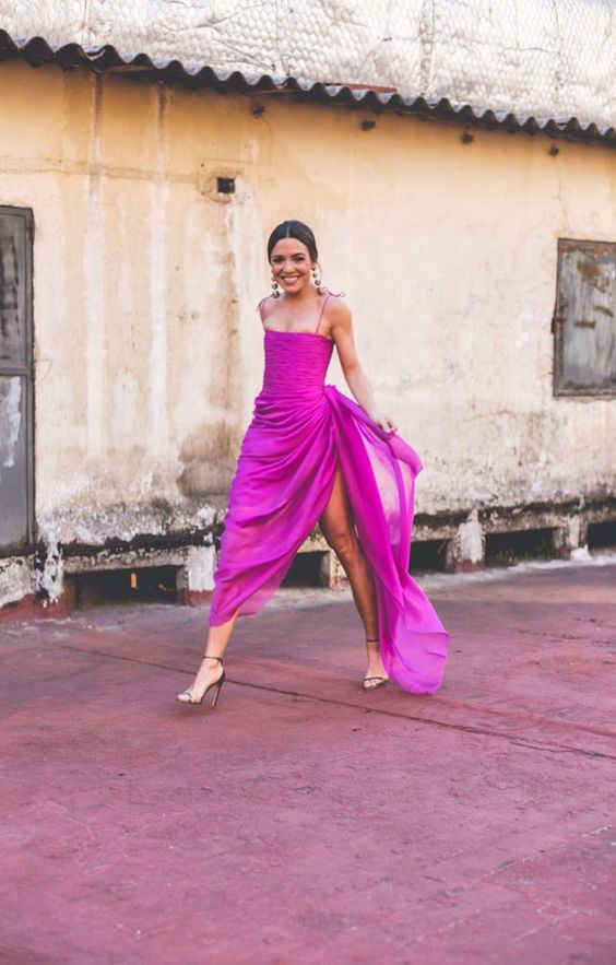 Neu eingetroffen fuchsia prom kleid abendkleid partykleid fg3215