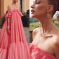 Pink long formal prom dress, long evening party Gown     fg897