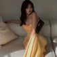 Yellow Long prom dresses sexy party dress    fg2323