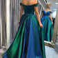 Attractive A-line off shoulder long prom dress evening dress     fg1306