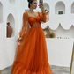 Prom dress fairy, corset burnt orange prom dress, photoshoot dress, prom ball gown     fg2285