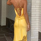 Yellow Long prom dresses sexy party dress    fg2323