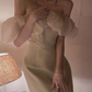 SUMMER OFF SHOULDER PATCHWORK PARTY ELEGANT FASHION OUTFITS ELEGANT MIDI WOMEN DRESS     fg1305