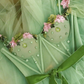 Green Long Tulle Flowers Crystals Prom Dresses Sweetheart High Split Formal Evening Dress    fg1666