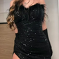 Black Sparkle Sequins Prom Dresses Formal Evening Gowns      fg3164