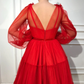 Red Long prom dress Evening Gown Party Dress     fg3244