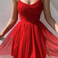 A Line Tulle Mini Dress Homecoming Dress   fg350