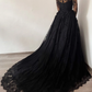 Black wedding dress 3D lace floral tulle dress, Prom Dresses,Formal Evening Dresses       fg371