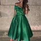 Royal Blue Knee Length Off the Shoulder Girls Homecoming Dress Short Graduation Dress     fg642