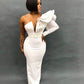 Mermaid V-Neck White Long Prom Dress    fg83